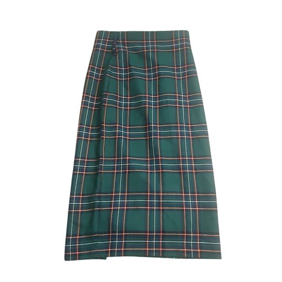 Zara Woman Green Plaid Tartan Skirt Women’s Small Size S - Picture 1 of 3